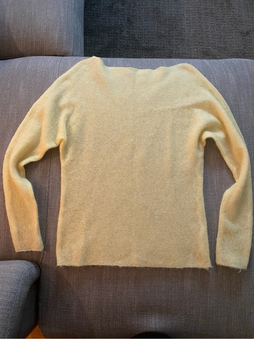Zara Pale Yellow Crewneck Sweater
